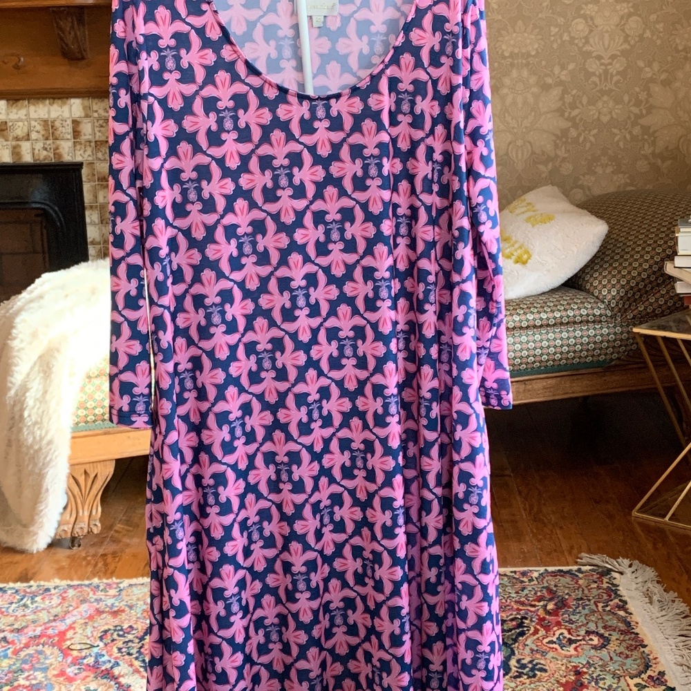 Simply Southern 3/4 length sleeve‎ tent dress with pockets. Worn once
